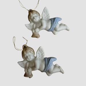 Angel ornaments Pier 1 Imports porcelain vintage 1990s